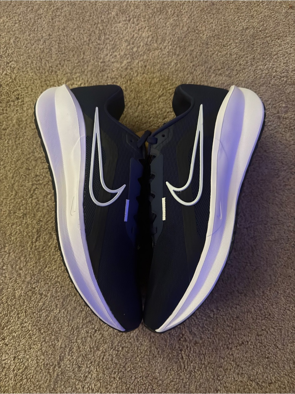 Nike Running Men’s Downshifter 13 Midnight Navy Black White Sz 11.5  FD6454-400